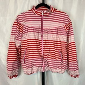Hunter for Target Pink Red White Striped Jacket, size XL (14-16)